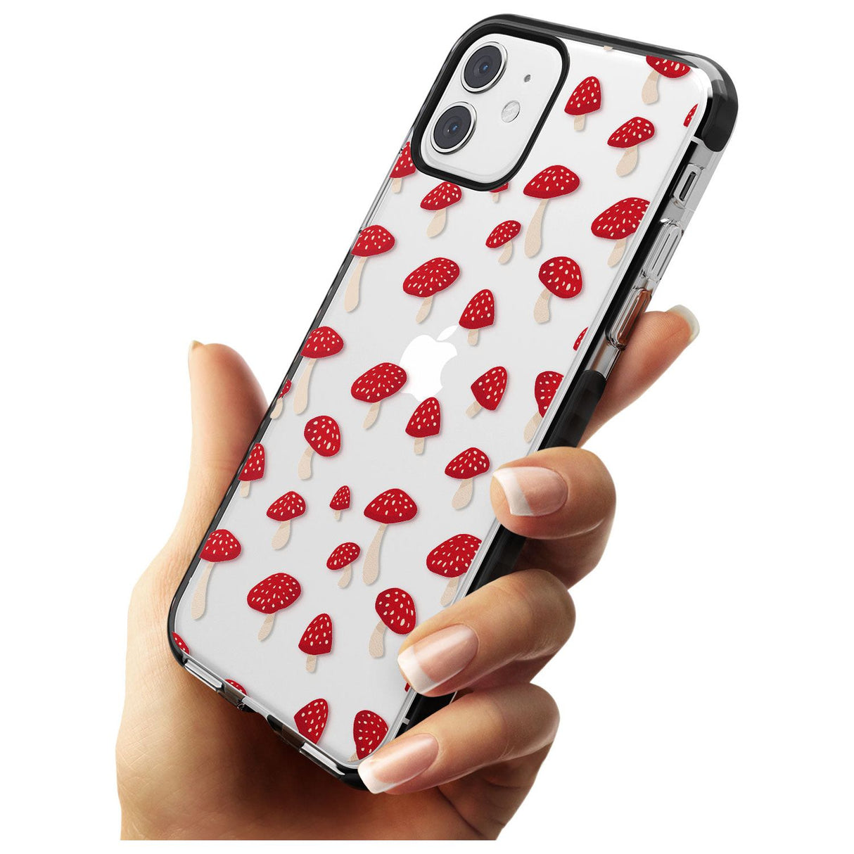 Magical Mushrooms Pattern Black Impact Phone Case for iPhone 11 Pro Max