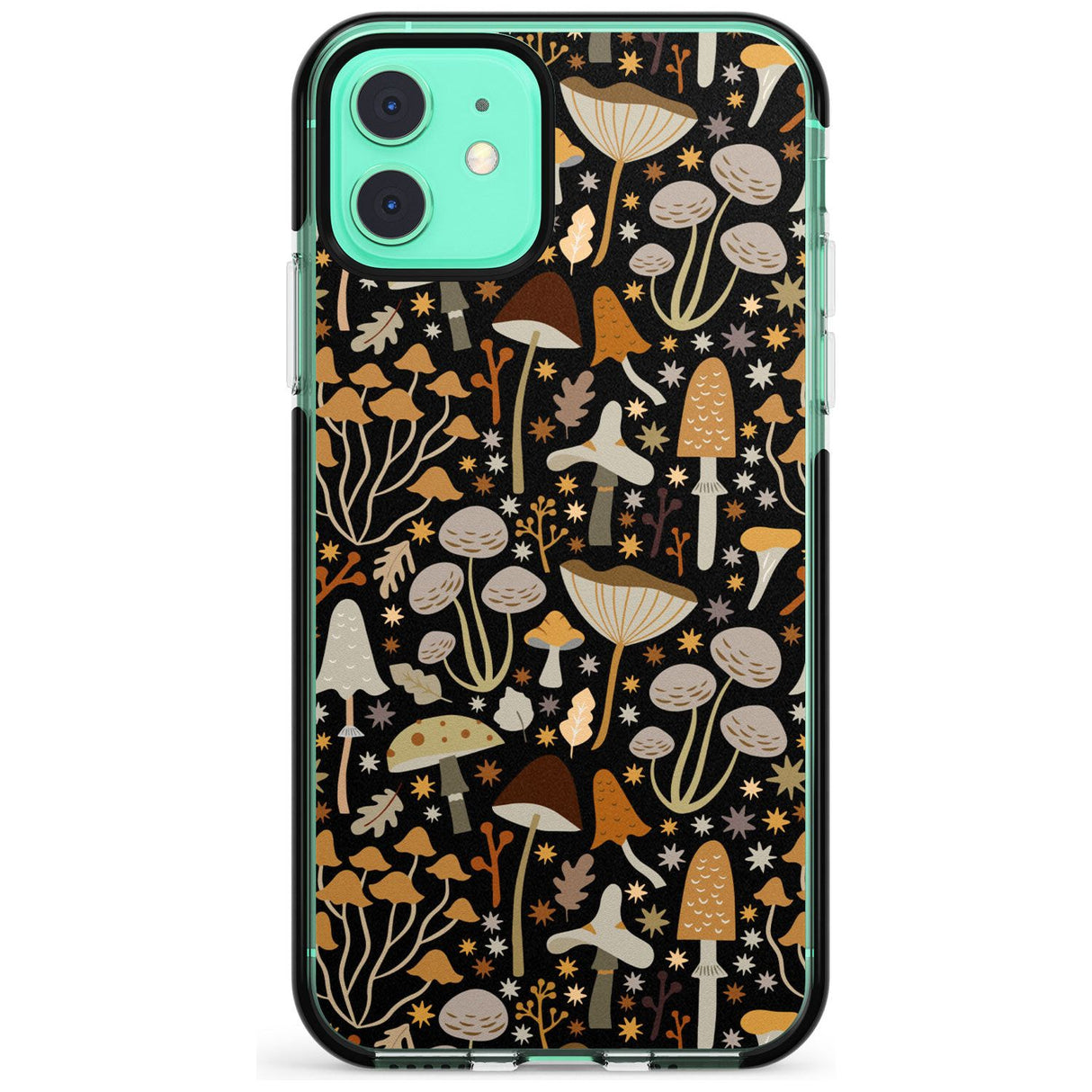 Sentimental Mushrooms Pattern Black Impact Phone Case for iPhone 11 Pro Max