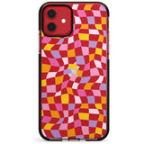 Wonky Squares Pattern Black Impact Phone Case for iPhone 11 Pro Max