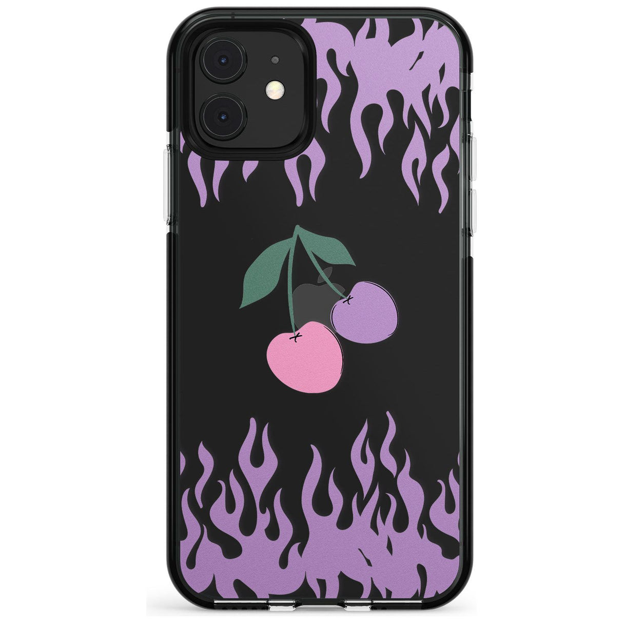 Cherries n' Flames Black Impact Phone Case for iPhone 11 Pro Max