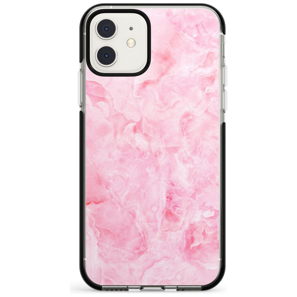 Bright Pink Onyx Marble Texture iPhone Case  Black Impact Phone Case - Case Warehouse