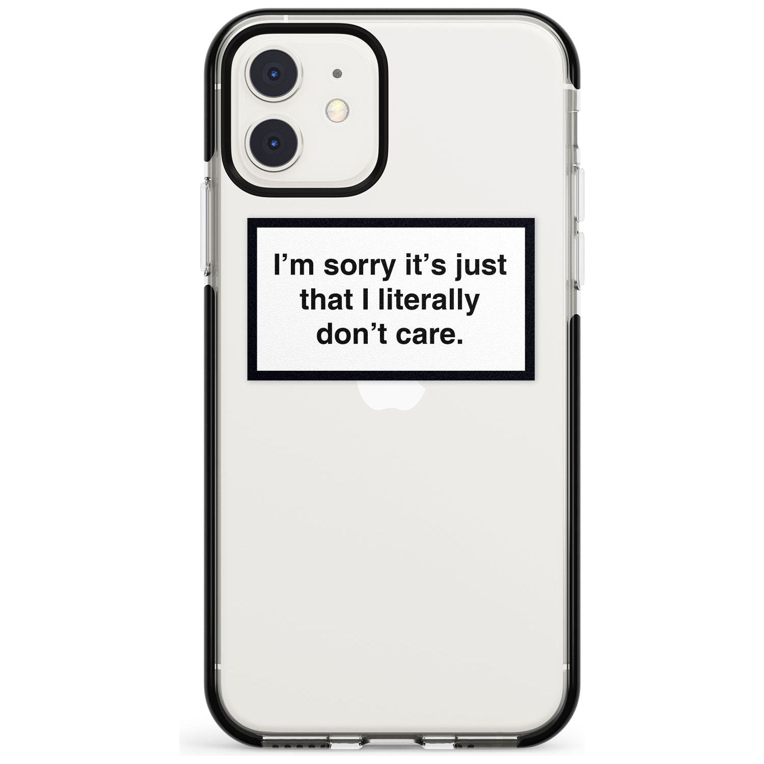 I Literally Don t Care iPhone Case Blanc Space