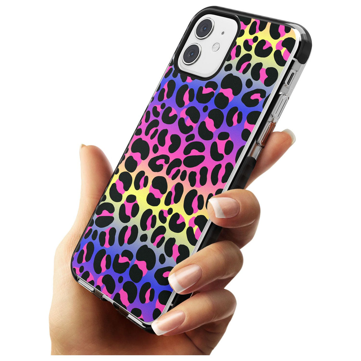 Rainbow Gradient Leopard Print Pink Fade Impact Phone Case for iPhone 11 Pro Max