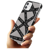 Caution Tape Phrases Cute But Psycho Black Impact Phone Case for iPhone 11