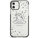 Aquarius Emblem - Transparent Design Black Impact Phone Case for iPhone 11