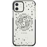 Pisces Emblem - Transparent Design Black Impact Phone Case for iPhone 11