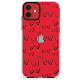 Boob Pattern (Black) Slim TPU Phone Case for iPhone 11