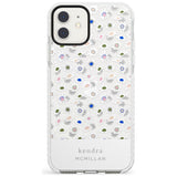 Grey & White Daisies Floral Design iPhone Case  Impact Case Custom Phone Case - Case Warehouse