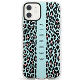 Custom Blue Leopard Spots iPhone Case  Impact Case Custom Phone Case - Case Warehouse