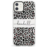 Custom Pink & Cursive Leopard Spots iPhone Case  Impact Case Custom Phone Case - Case Warehouse