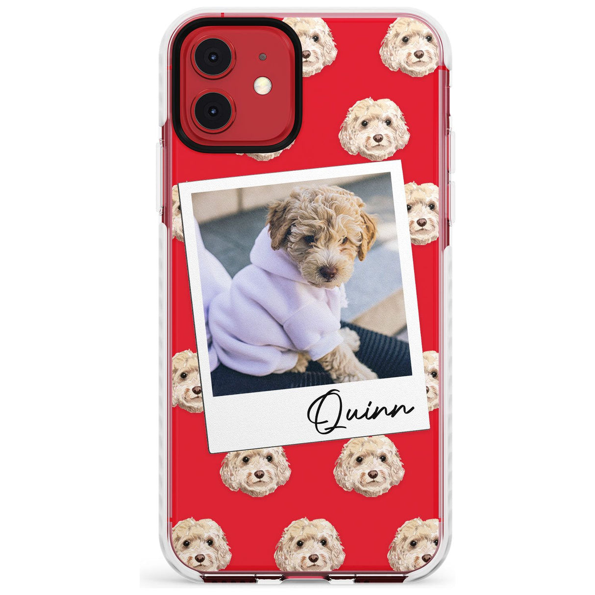 Cockapoo, Cream - Custom Dog Photo Slim TPU Phone Case for iPhone 11