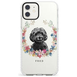 Black Cockapoo - Watercolour Dog Portrait Impact Phone Case for iPhone 11