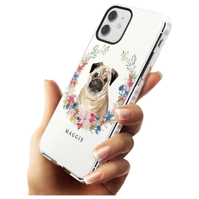 Pug - Watercolour Dog Portrait Impact Phone Case for iPhone 11