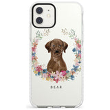 Chocolate Lab - Watercolour Dog Portrait Impact Phone Case for iPhone 11