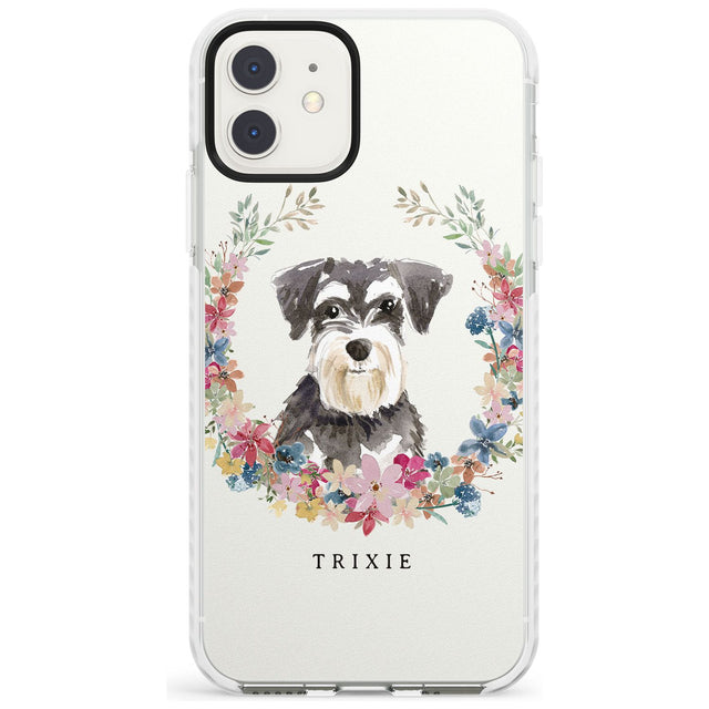 Miniature Schnauzer - Watercolour Dog Portrait Impact Phone Case for iPhone 11