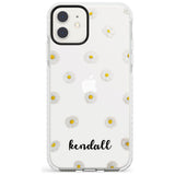 White Daisies & Cursive iPhone Case  Impact Case Custom Phone Case - Case Warehouse