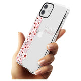 Cherry Blossoms & Stripes Transparent  Slim TPU Phone Case for iPhone 11