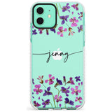 Custom Violet Flowers Slim TPU Phone Case for iPhone 11