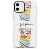 Custom Wildflower Stripe Slim TPU Phone Case for iPhone 11