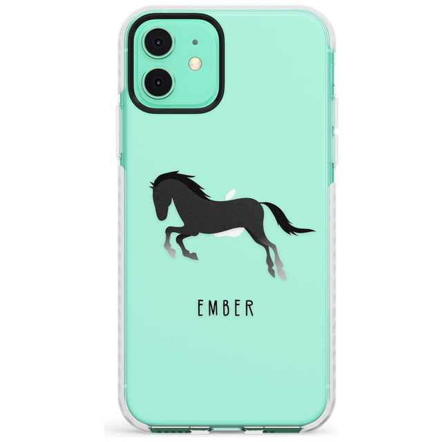 Personalised Black Horse Impact Phone Case for iPhone 11