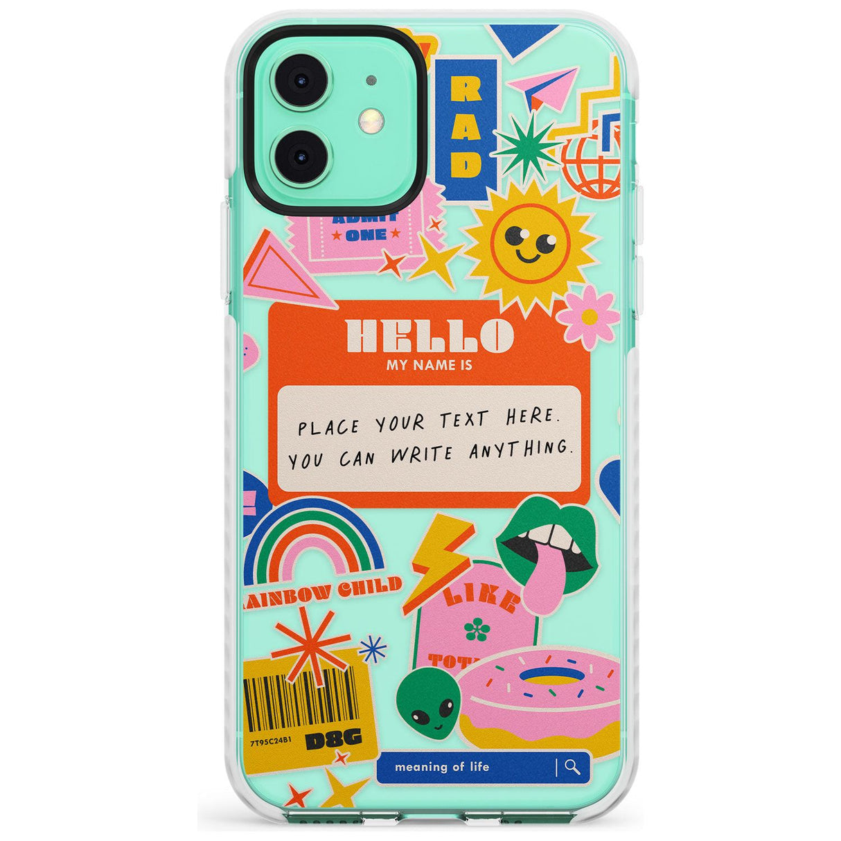 Custom Nostalgia Sticker Mix #2 Slim TPU Phone Case for iPhone 11