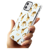 Safari Giraffe Pattern on Blue iPhone Case   Custom Phone Case - Case Warehouse