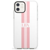 Minimal Pink Stripes iPhone Case  Impact Case Custom Phone Case - Case Warehouse