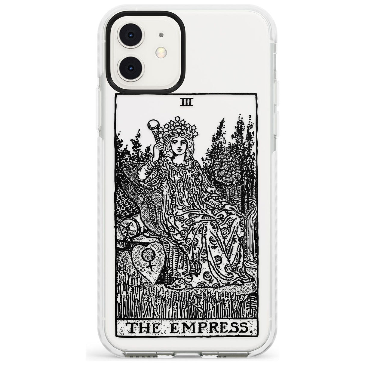 The Empress Tarot Card - Transparent Slim TPU Phone Case for iPhone 11