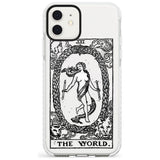 The World Tarot Card - Transparent Slim TPU Phone Case for iPhone 11