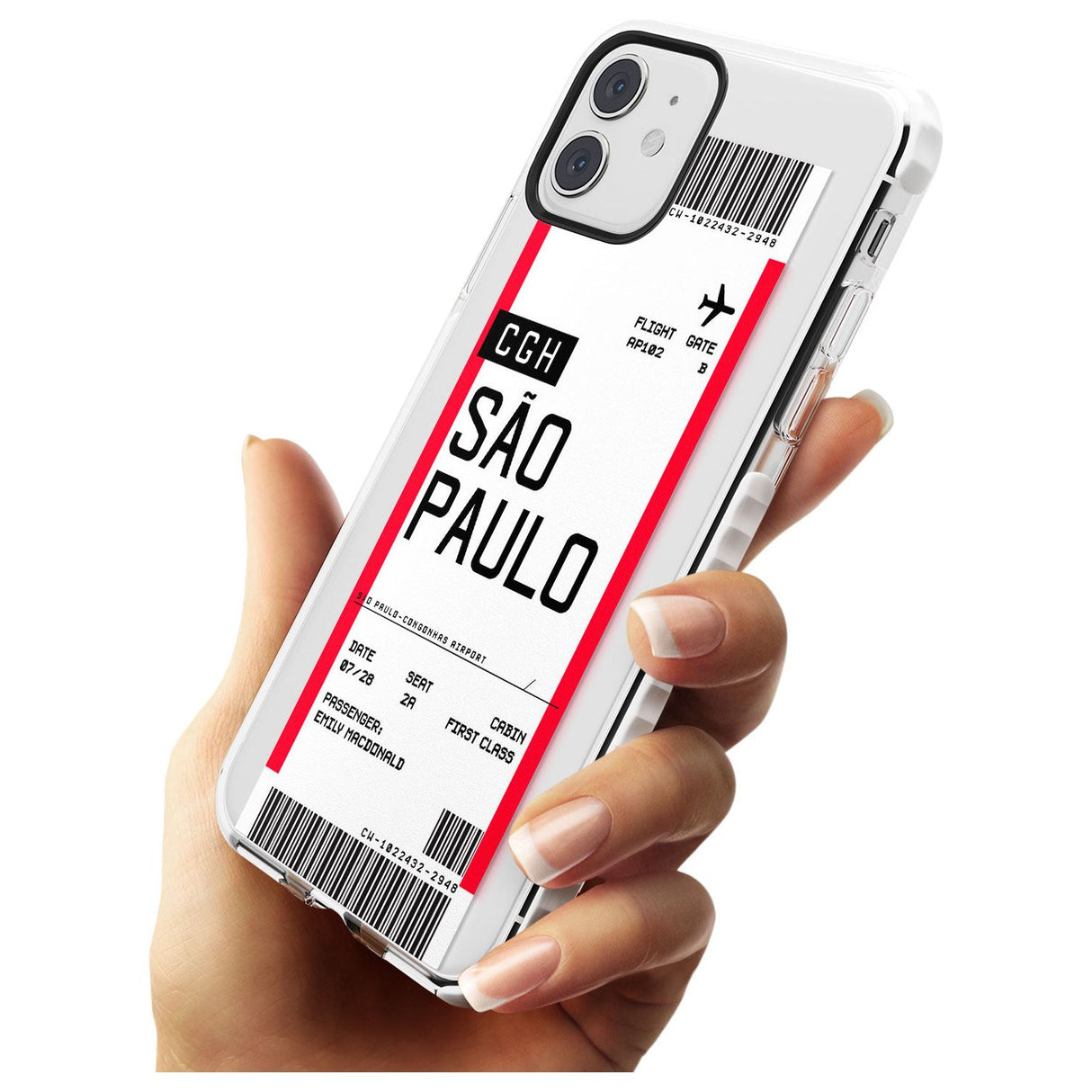 São Paulo Boarding Pass iPhone Case   Custom Phone Case - Case Warehouse