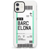 Barcelona Boarding Pass iPhone Case  Impact Case Custom Phone Case - Case Warehouse