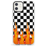 Checkered Fire iPhone Case  Impact Case Phone Case - Case Warehouse