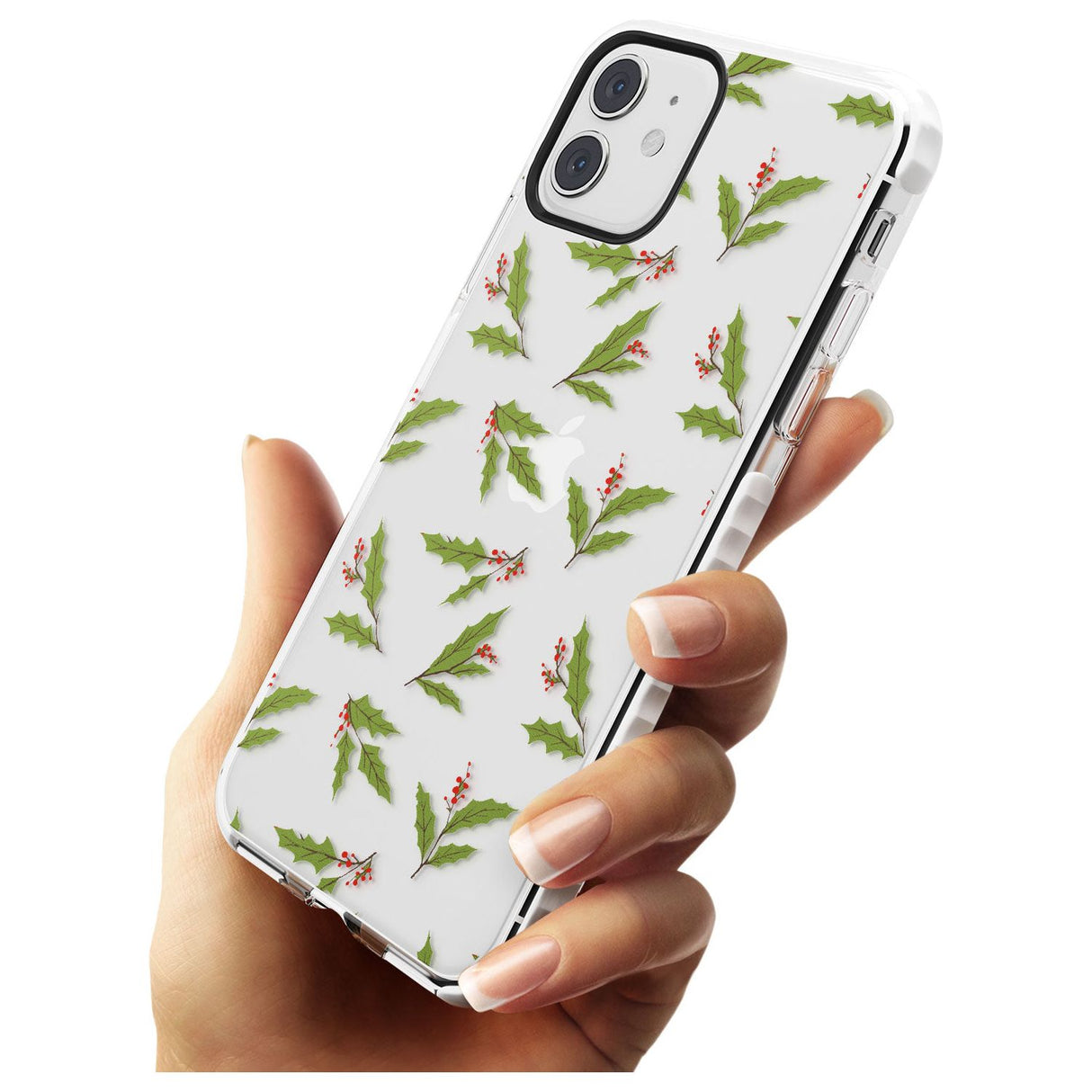 Christmas Holly Pattern Impact Phone Case for iPhone 11