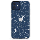 White Constellations on Clear Slim TPU Phone Case for iPhone 11