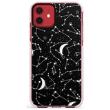 White Constellations on Black Slim TPU Phone Case for iPhone 11