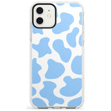 Blue and White Cow Print Impact Phone Case for iPhone 11