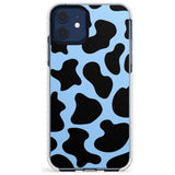 Blue and Black Cow Print Impact Phone Case for iPhone 11