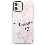 Pink Marble iPhone Case  Impact Case Custom Phone Case - Case Warehouse