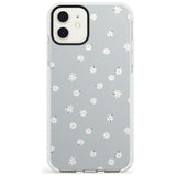 Painted Daises - Blue-Grey Cute Floral Design Slim TPU Phone Case for iPhone 11