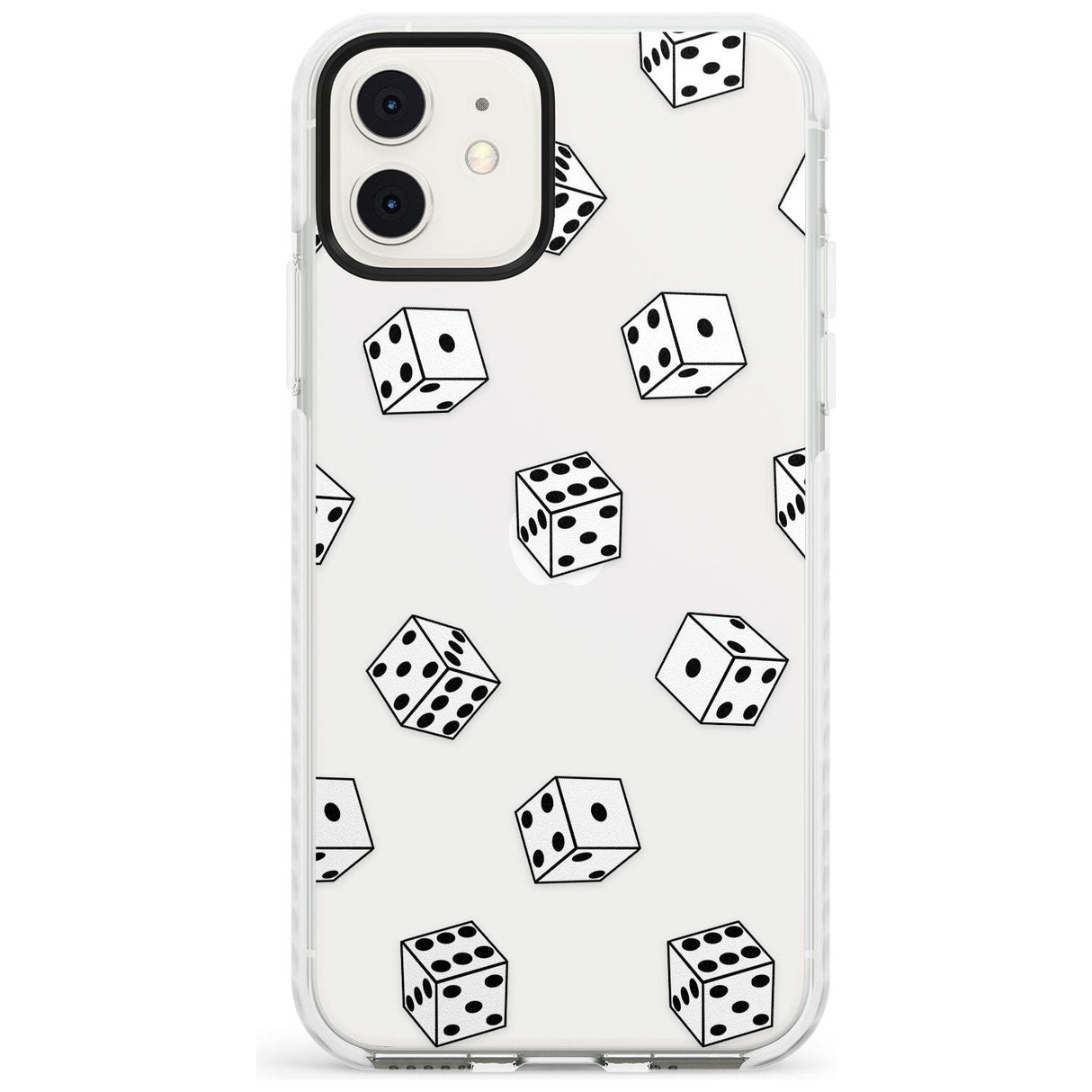 Clear Dice Pattern Impact Phone Case for iPhone 11