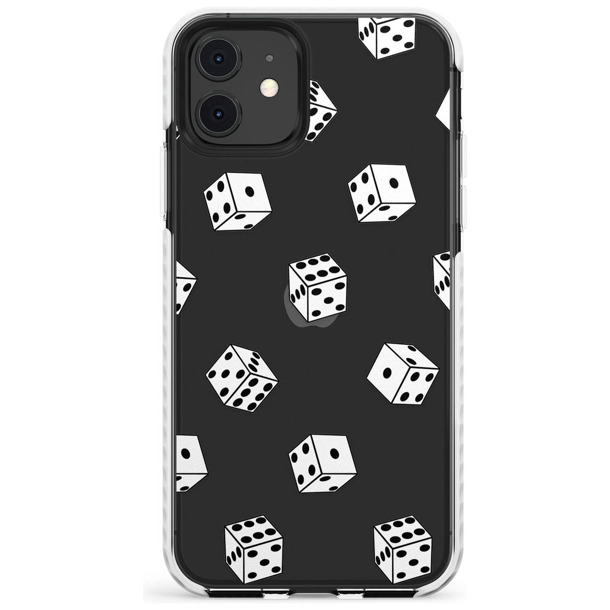 Clear Dice Pattern Impact Phone Case for iPhone 11