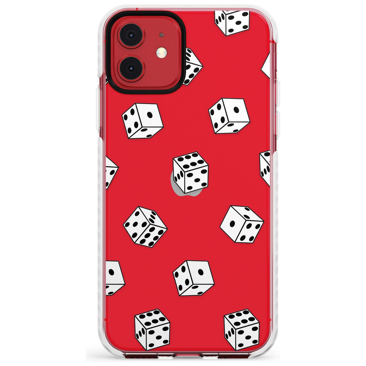 Clear Dice Pattern Impact Phone Case for iPhone 11