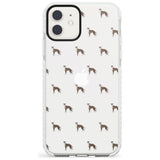 Whippet/Italian Greyhound Dog Pattern Clear Impact Phone Case for iPhone 11