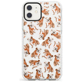 English Bulldog Watercolour Dog Pattern Phone Case iPhone 11 / Impact Case,iPhone 12 / Impact Case,iPhone 12 Mini / Impact Case Blanc Space