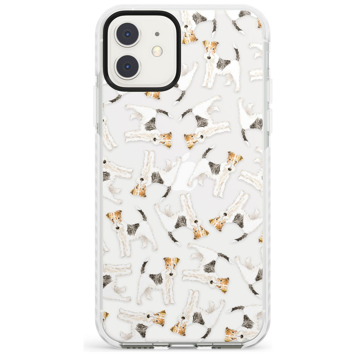 Wire Haired Fox Terrier Watercolour Dog Pattern Impact Phone Case for iPhone 11