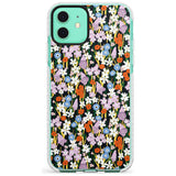 Energetic Floral Mix: Solid Slim TPU Phone Case for iPhone 11