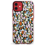 Energetic Floral Mix: Solid Slim TPU Phone Case for iPhone 11