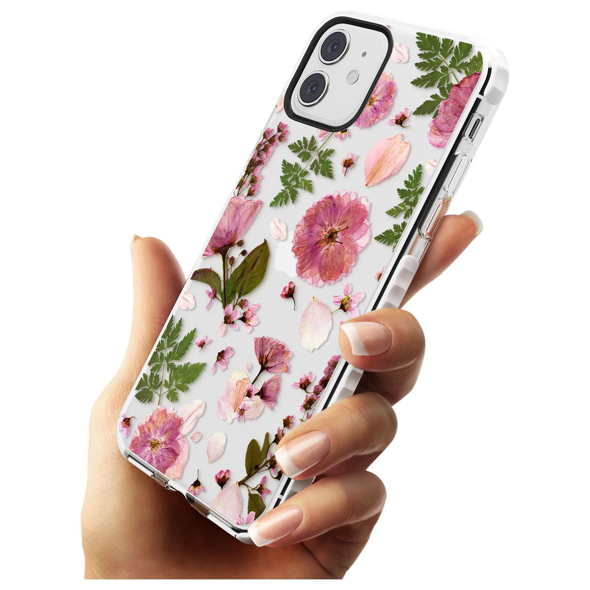 Natural Arrangement of Flowers & Leaves Design Impact Phone Case for iPhone 11