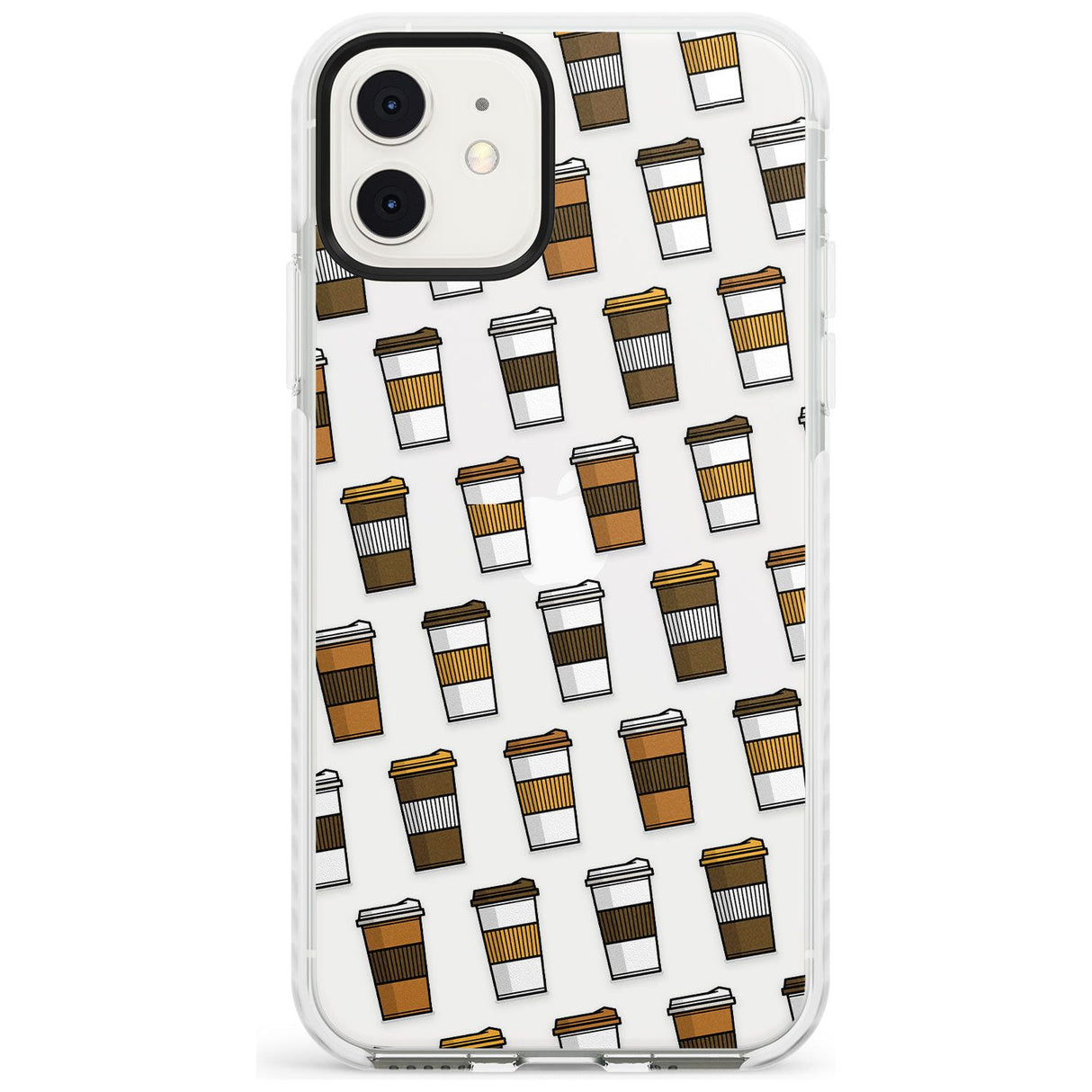 Coffee Cup Pattern Impact Phone Case for iPhone 11