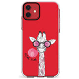 Think Pink Giraffe Impact Phone Case for iPhone 11